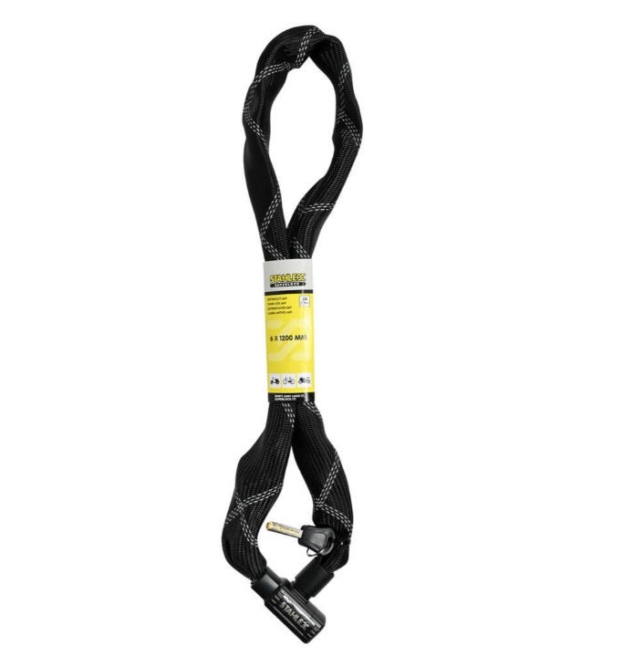 Candado de cadena Stahlex 669 negro, 6x1200 mm