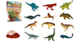 Dinosaurios con accesorios en bolsa 17 piezas 23x19x6cm