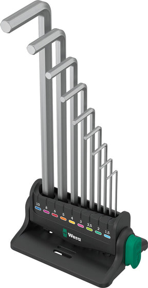 Wera 950 9 hex-plus 8 juego de llaves L, métricas, cromadas, 9 piezas - 05022102001