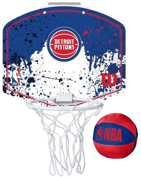 Wilson team mini aro NBA pistones set con pelota y mini tablero de baloncesto multicolor