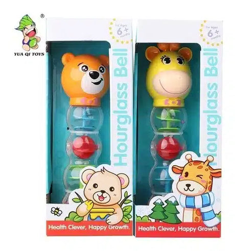 Sonajero reloj de arena Jonotoys en 2 versiones.