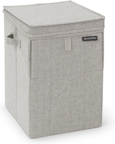 Cesto para la ropa sucia Brabantia - con tapa - apilable - 35 l - gris