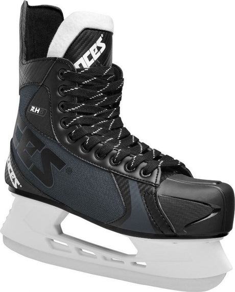 Roces – rh 6 – patines de hockey sobre hielo – patines para hombre – blanco y negro – forro cómodo de copa de tobillo de alto soporte – talla UE 47