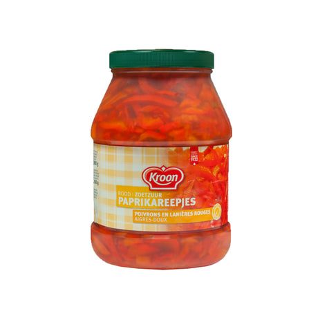 Tiras de pimiento corona de aceite de corona rojo agridulce (2400ml)
