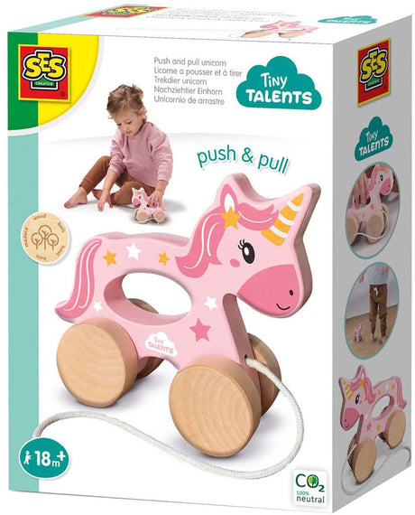 Ses creative ses tirador de madera animal 2 en 1 - unicornio