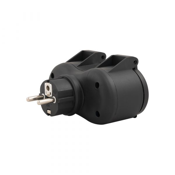 Adaptador enchufe duo + patio con solapa