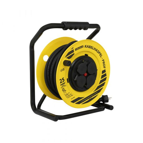 Enrollador de cable profesional 25m. 3x2,5 mm. neo.