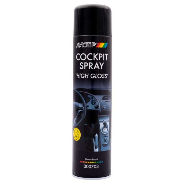Motip Car Care Black Cockpit Spray Alto Brillo Lata de aerosol de 600 ml