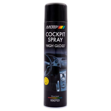 Motip Car Care Black Cockpit Spray Alto Brillo Lata de aerosol de 600 ml