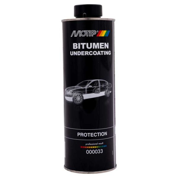 Revestimiento bituminoso para bajos Motip negro - bote de rosca de 1.000 ml