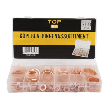 Conjunto de anillos de cobre Top Gear. 350 uds.