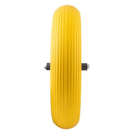 Rueda carretilla antipinchazos 4.00-8 pu plastico amarillo