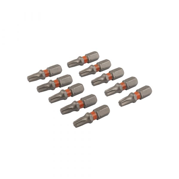 Punta para atornillar 25 mm tx-25 naranja 10x