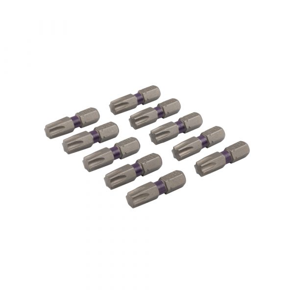 Punta para atornillar 25 mm tx-40 violeta 10x