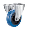 Rueda fija Tarso 160 mm. azul