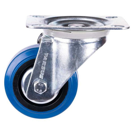 Rueda giratoria Tarso de 80 mm. azul