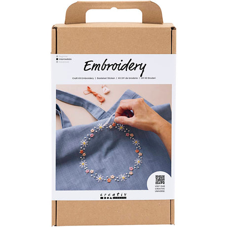 Creativ Company Hobbyset Bordado de bordado Azul Bolsa de transporte