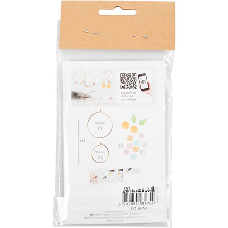 Creativ Company Mini Pendientes de joyería Hobbyset con cuentas
