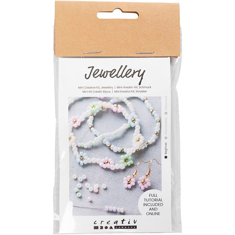 Creativ Company Mini Hobbyset Jewelry Pulsera elástica y arete