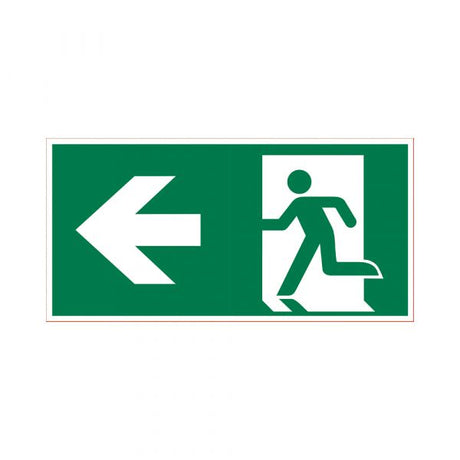 Señal de salida de emergencia izquierda - 150x300 mm.