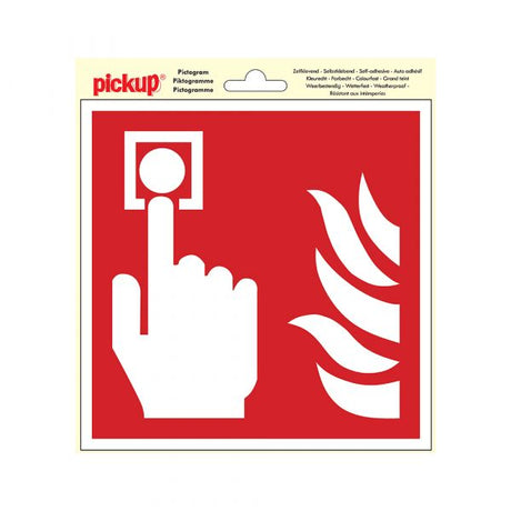 Adhesivo de ubicación del detector de incendios - 200x200 mm.