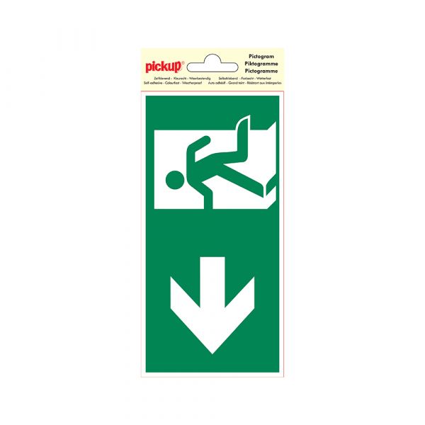 Adhesivo salida de emergencia izquierda - 100x200 mm.