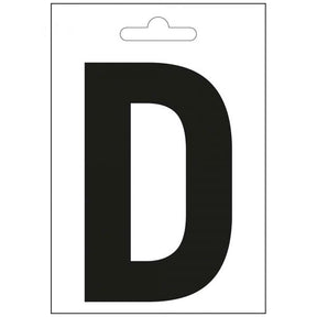 Letra náutica d negra 100 mm.