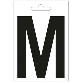 Letra náutica m negra 100 mm.