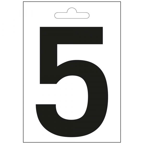 Nautica numero 5 negra 100 mm.