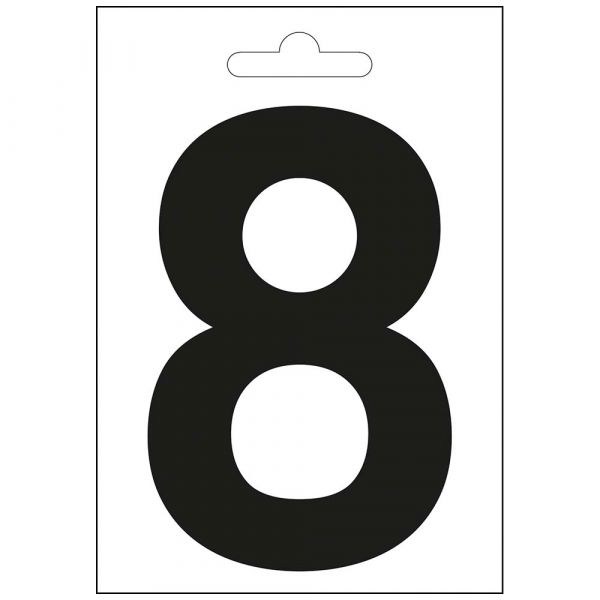 Nautica numero 8 negra 100 mm.