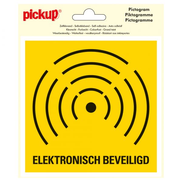 Adhesivo asegurado electrónicamente - 150x150 mm.