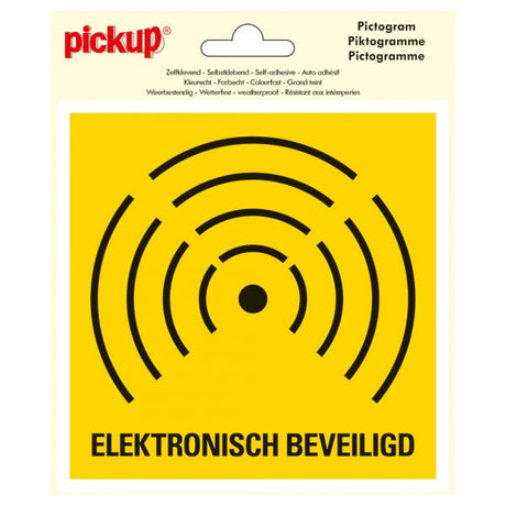 Adhesivo asegurado electrónicamente - 150x150 mm.