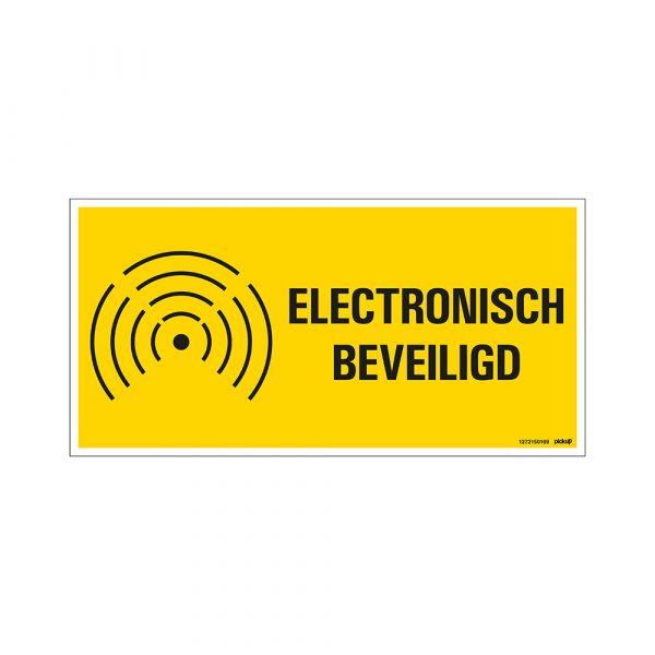 Cartel electrónicamente protegido - 150x300 mm.