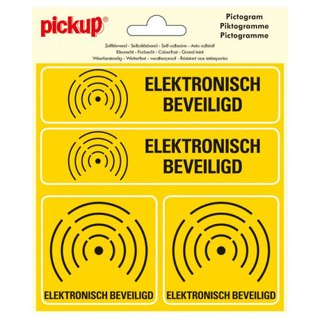 Adhesivo asegurado electrónicamente - 150x150 mm 4 piezas.