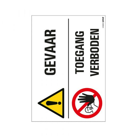 Señal de acceso prohibido peligro - 230x330 mm.