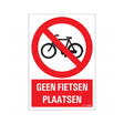 Señal de prohibido bicicletas - 230x330 mm.