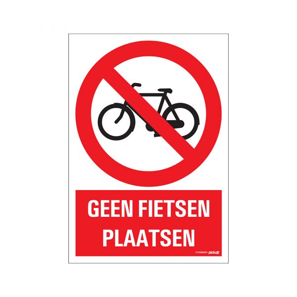Señal de prohibido bicicletas - 230x330 mm.
