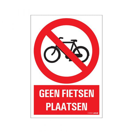 Señal de prohibido bicicletas - 230x330 mm.