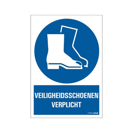 Señal de necesidad de calzado de seguridad - 230x330 mm.