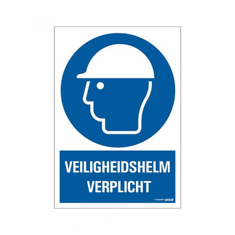 Señal de obligación de casco de seguridad - 230x330 mm.