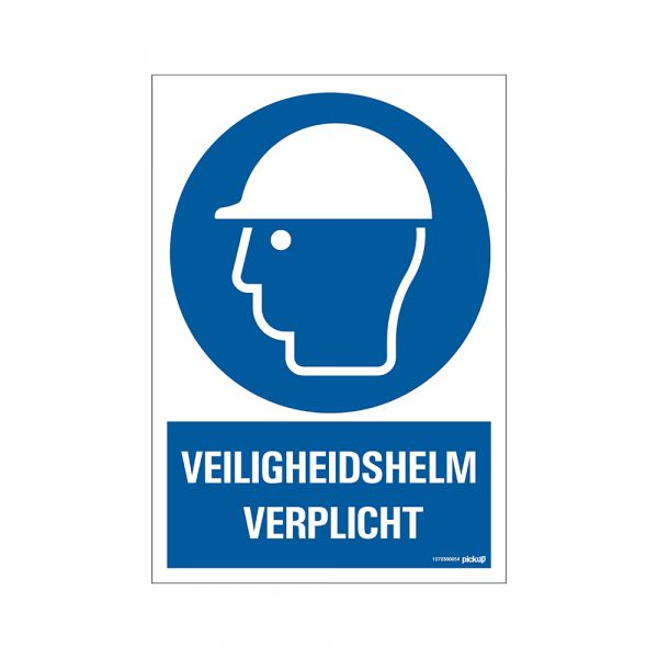 Señal de obligación de casco de seguridad - 230x330 mm.