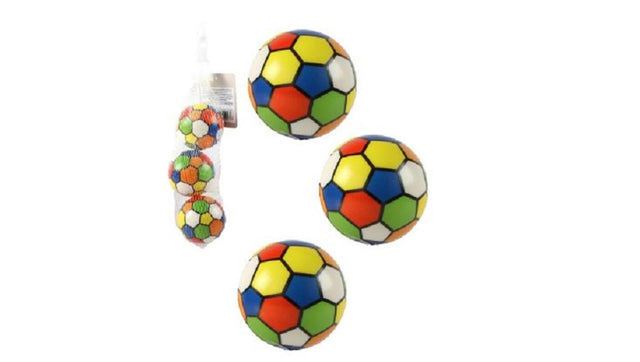 Bolas de cuero artificial 3 piezas en red 6cm