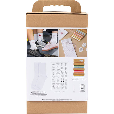 Empresa creativa https: www.cchobby.nl hobbyset-embroidery-socks-white-1-box