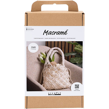 Creative creativ company hobby set bolso macramé blanco