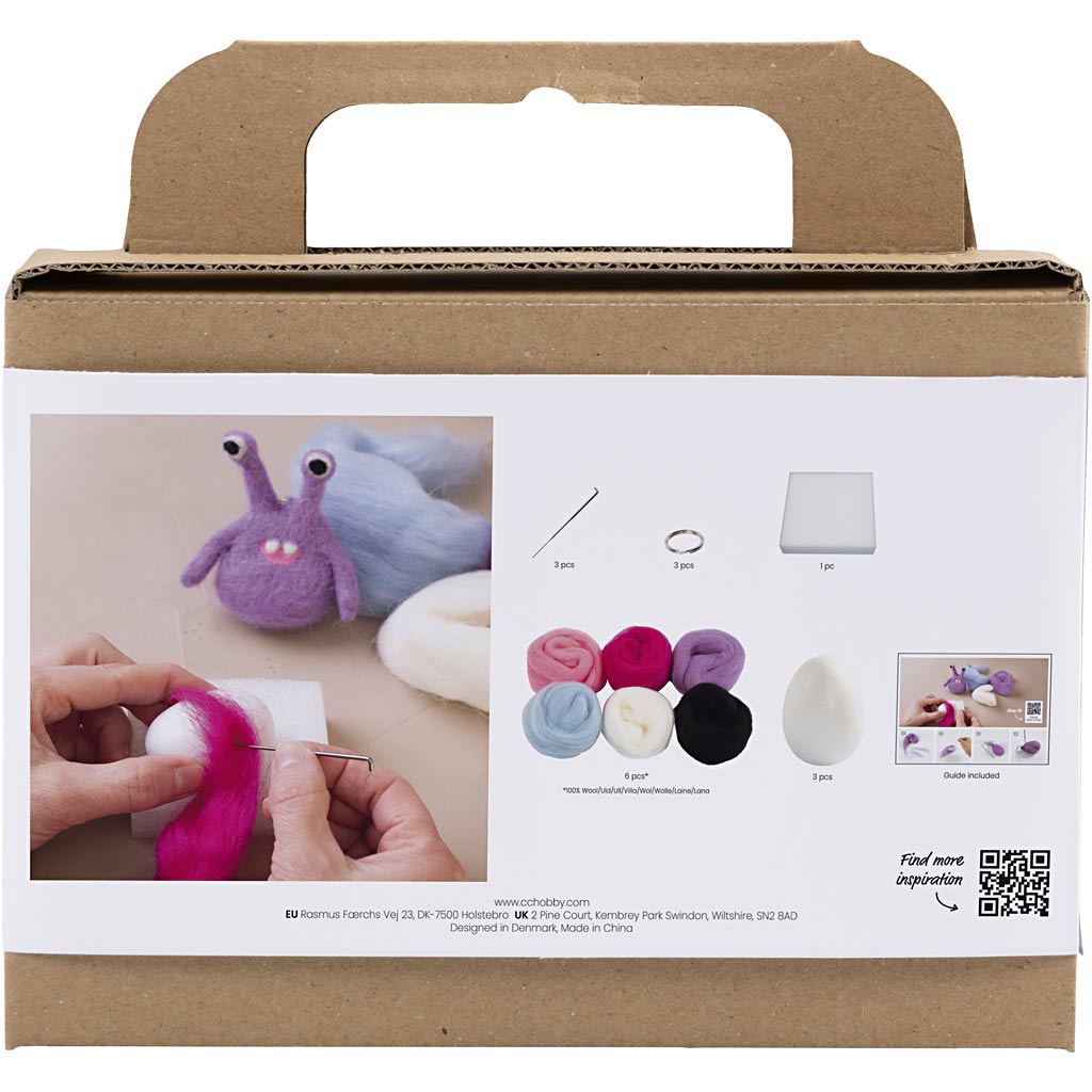 Creativ Company mini hobbyset aguja fieltro monstruo