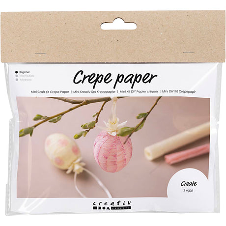 Empresa creativa https: www.cchobby.nl mini-hobbyset-crepe-paper-eggs-light-pink-light-amarillo-1-box