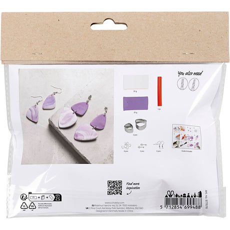Creative Company mini hobby set pendientes de joyería violeta