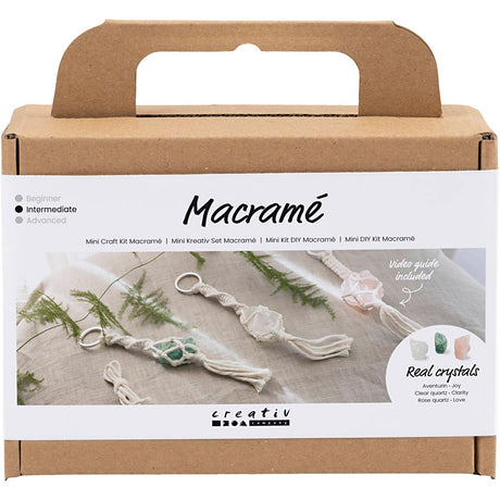 Empresa creativa https: www.cchobby.nl mini-hobbyset-macrame-keychains-matte-transparent-dusty-green-soft-pink-light-natural-1-box