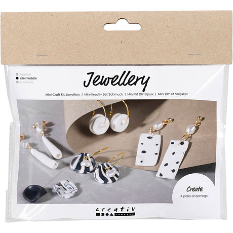 Empresa creativa https: www.cchobby.nl mini-hobbyset-jewelry-earrings-black-white-1-box