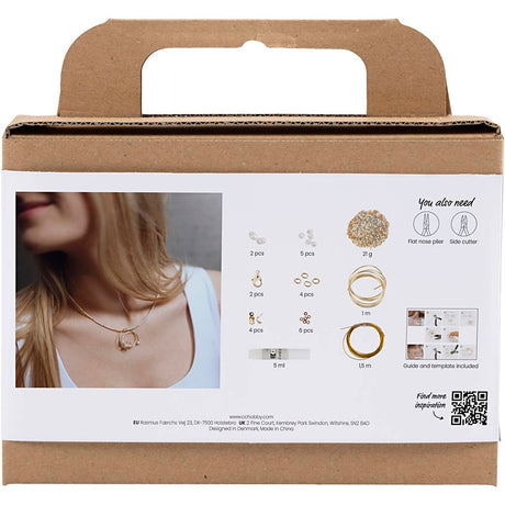 Empresa creativa https: www.cchobby.nl mini-hobbyset-joyería-collar-con-colgante-con-alambre-de-metal-chapado-en-oro-1-caja